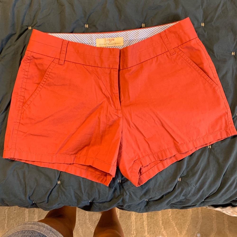 J-Crew salmon-colored Chino Broken-In shorts